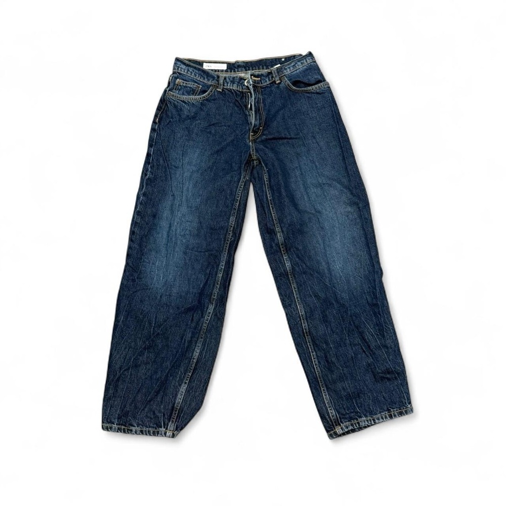 Zara Women's Relaxed Fit Blue Jeans